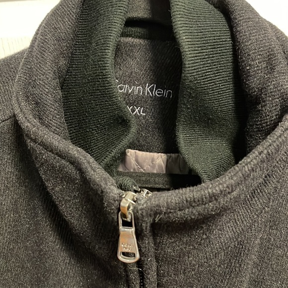 Calvin Klein Wool Blend Black Winter Coat with double Zipper XXL - Picture 2 of 16